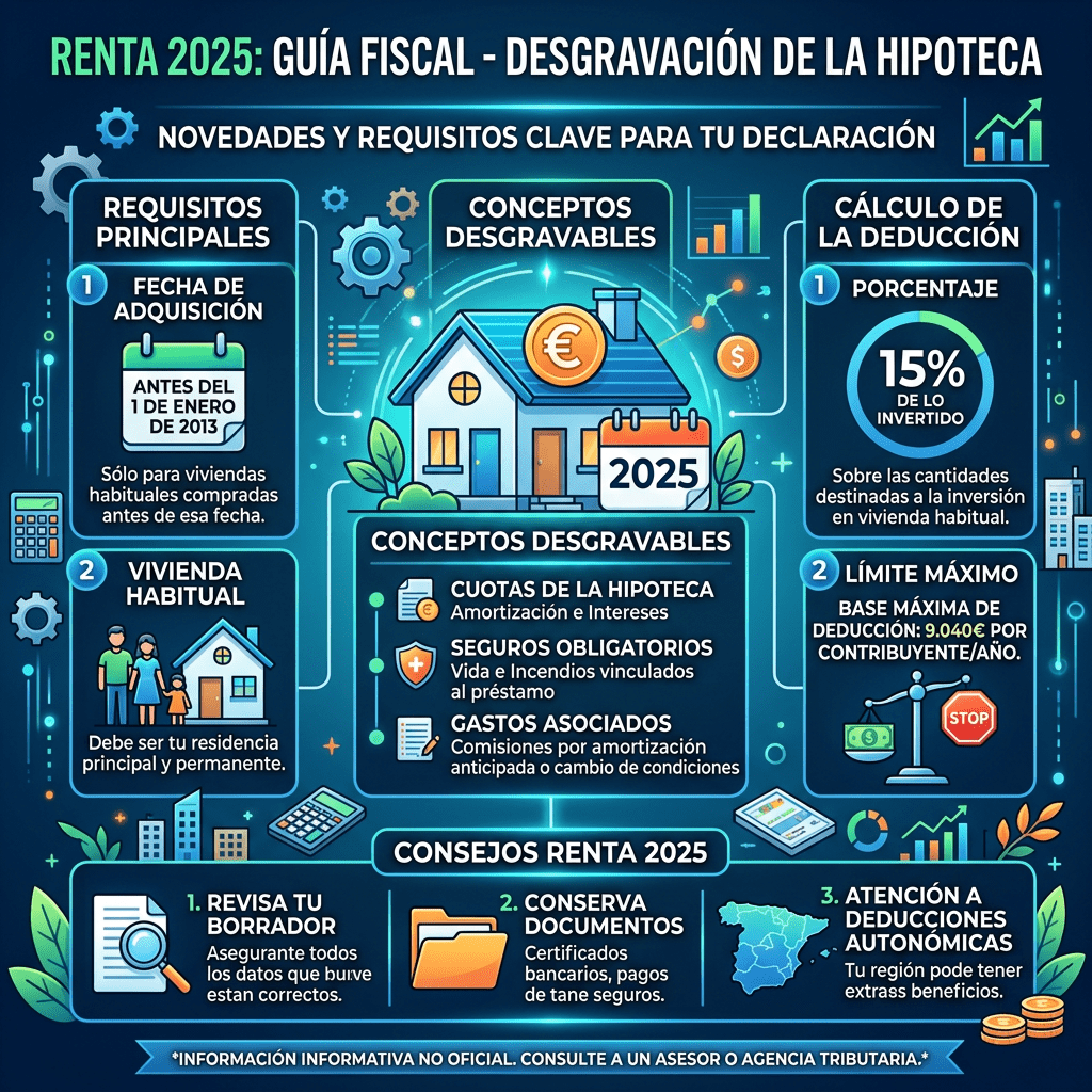 Guide outlining key requirements, deductible concepts, and deduction calculation for 2025 mortgage tax returns