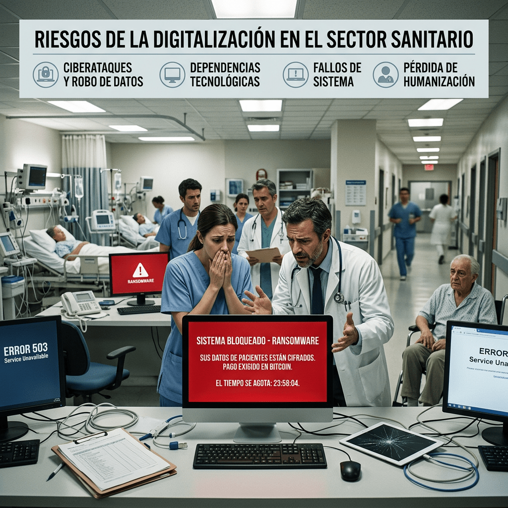 Hospital staff worried while ransomware alert shows patient data encrypted and ransom demanded